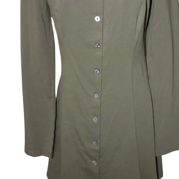 Rihoas Square Neck Mini Button Down Dress Size S Small NWT's Vintage Style - Picture 4 of 11